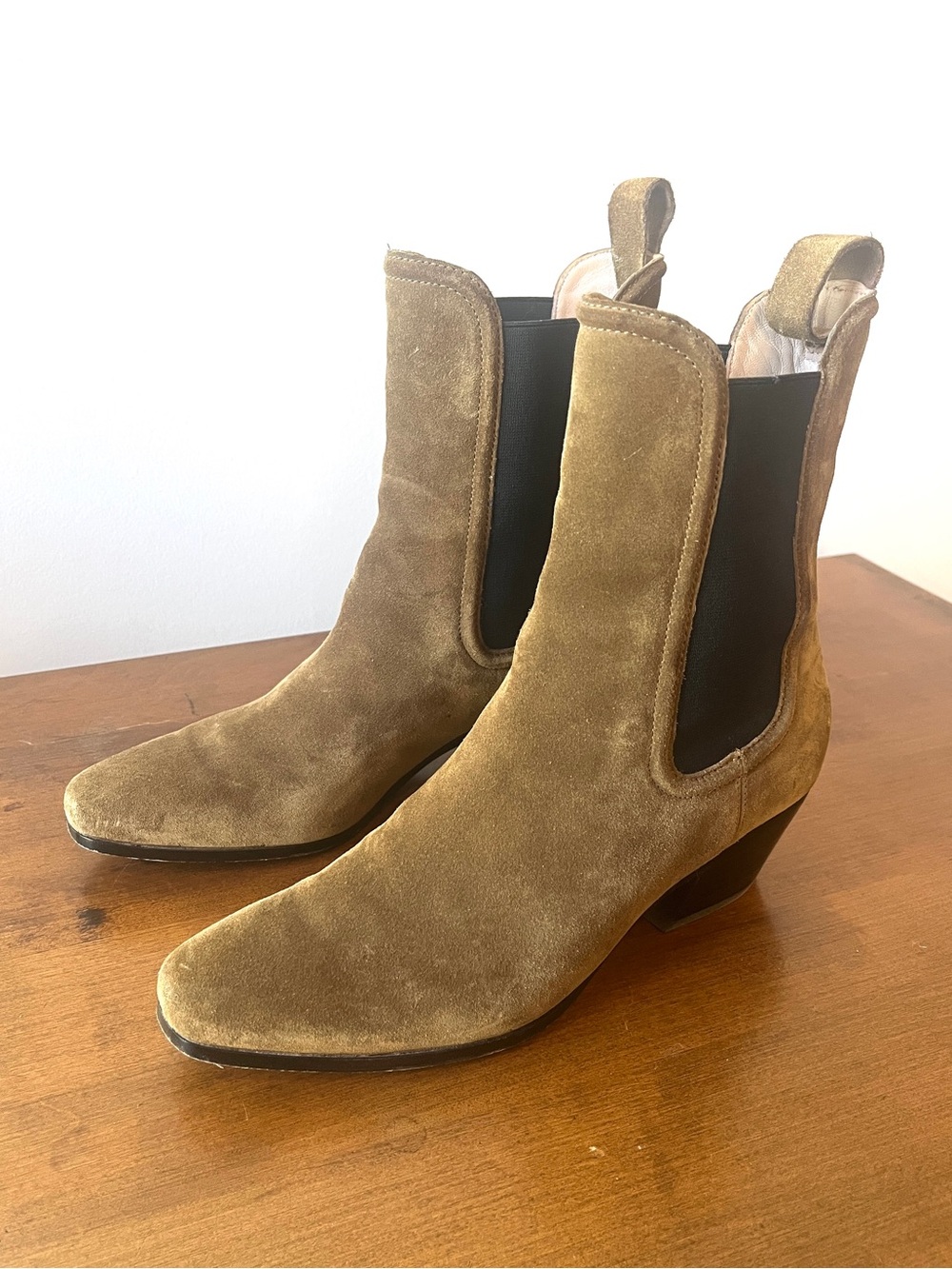 Veronica Beard Brown Suede Chelsea Boots